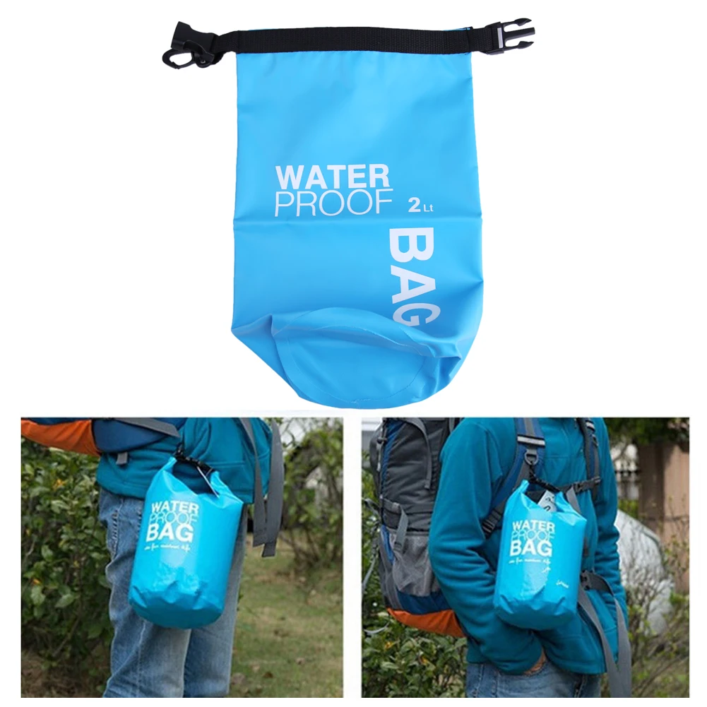 2L Waterproof Dry Bag Pack Sack Outdoor Swimming Bags Drifting PVC Mesh Bags Floating Boating Storage Bag Camping Water Bags