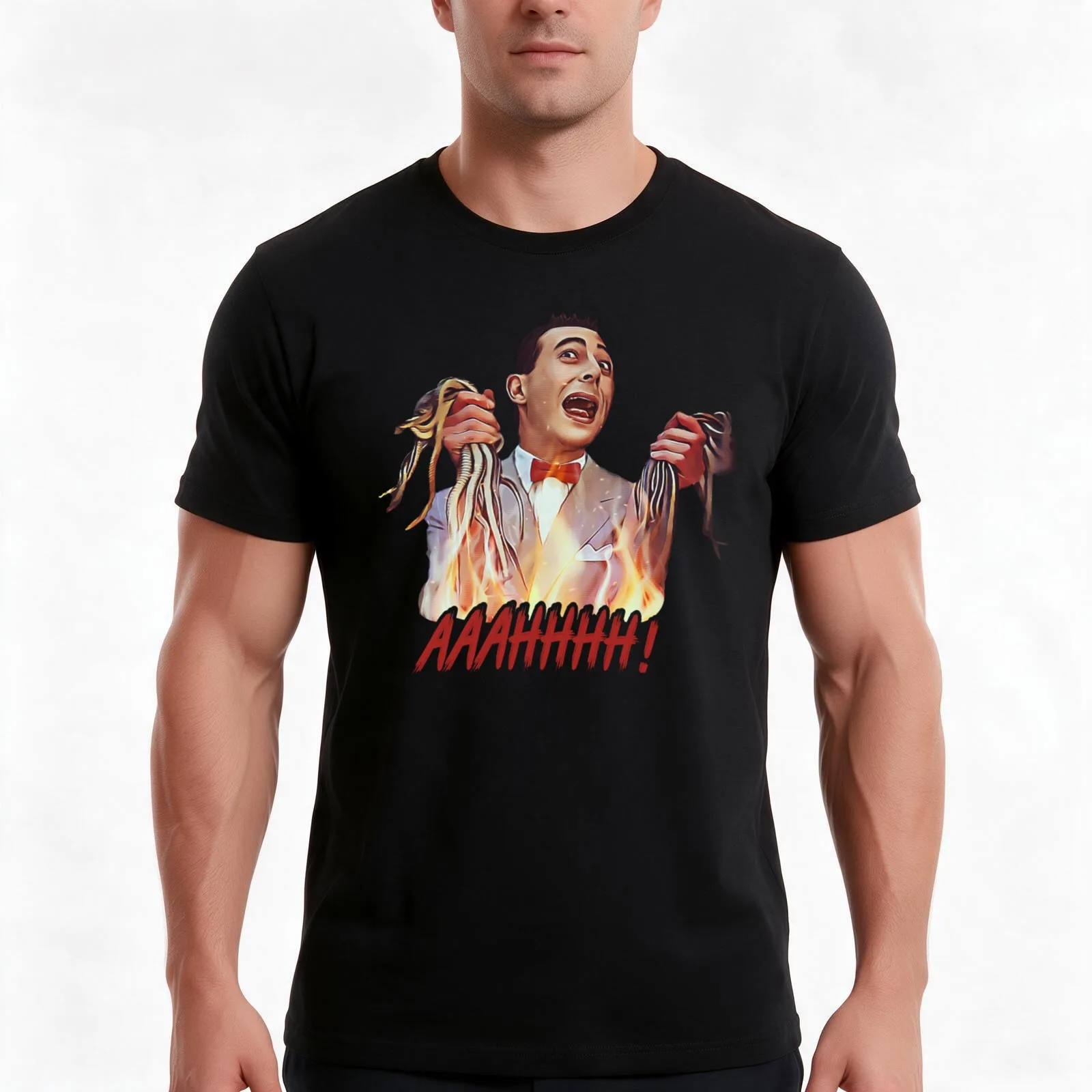 Peewee Herman T-Shirt Summer Casual Cotton Tee Oversized Streetwear Tops Vintage Graphic Print Loose Fit Short Sleeve