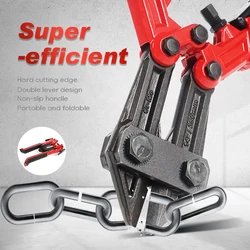 HONEST Industrial-grade 14/18 Inches Foldable Bolt Cutters Heavy Wire Cutting Pliers Hard CR-MO Cutting Edge,Durable & Sharp