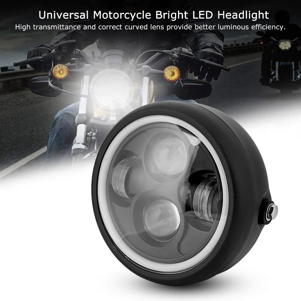

Motorcycle Headlamp Motorcycle LED Headlight Retro Motorcycle Bright LED Headlight Motorbike Round Front Lamp