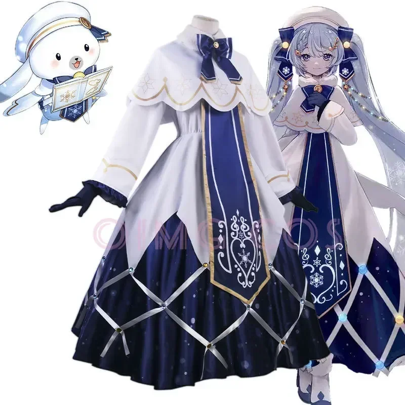 Mikuu 2021 SNOW MIKU Trajes Cosplay Anime Mulheres Jogo