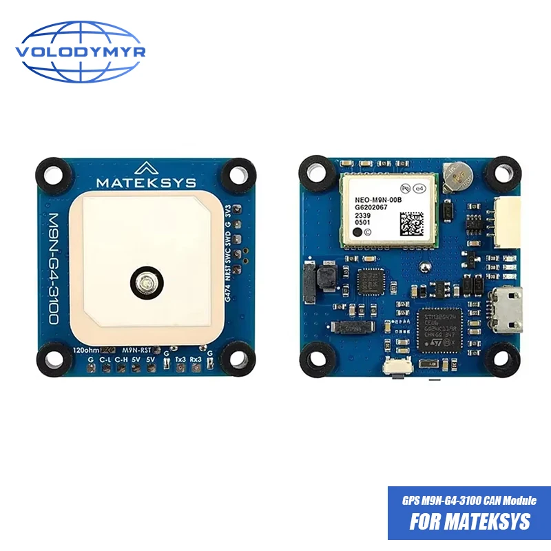 VOLODYMYR for MATEK Mateksys AP_Periph Drone CAN Bus GPS Navigation System Module GNSS M9N-G4-3100 for Drone