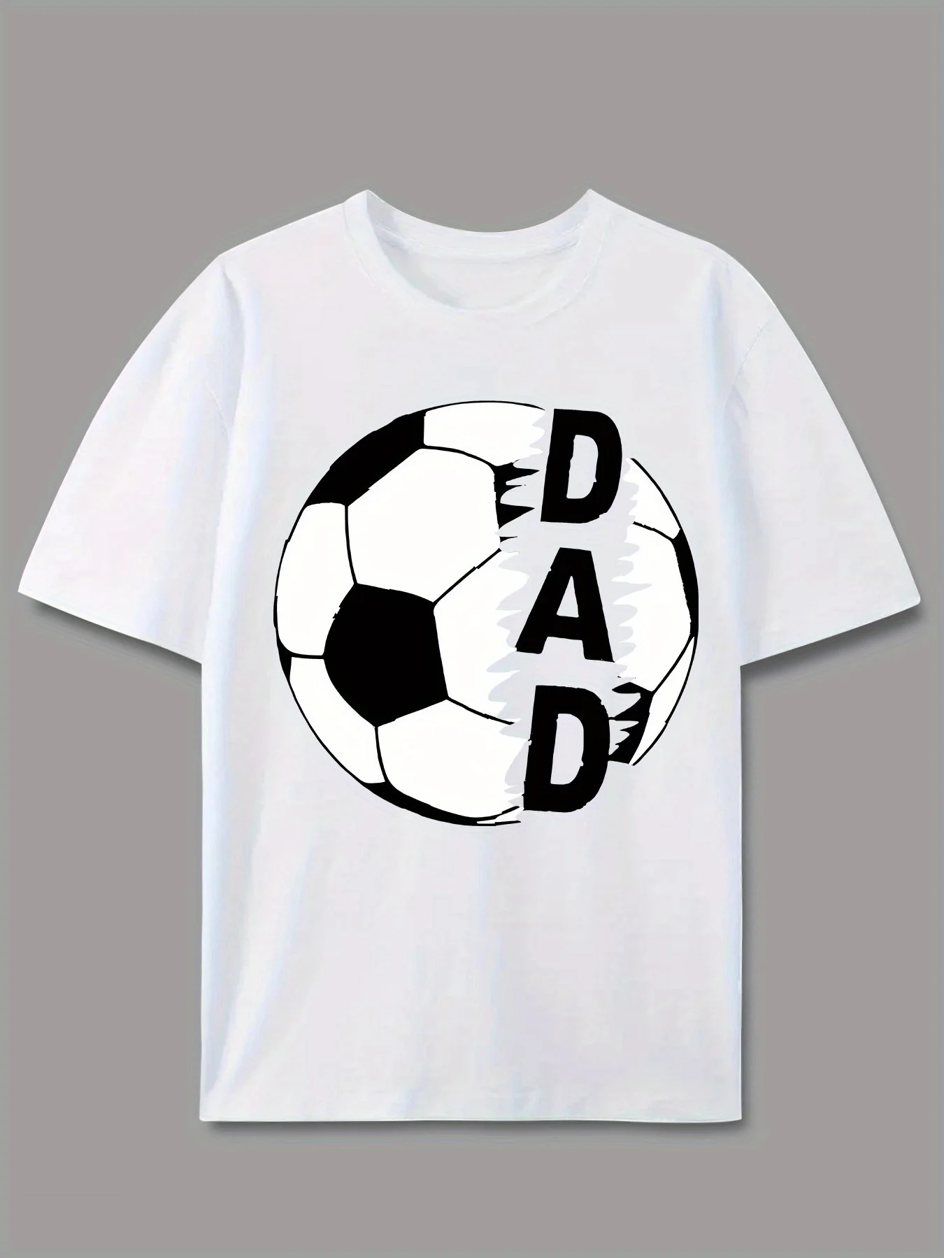 

Футболка с графическим значком для папы — мужская футболка с коротким рукавом и принтом для папы с футбольным мячом, летняя летняя футболка с круглым вырезом