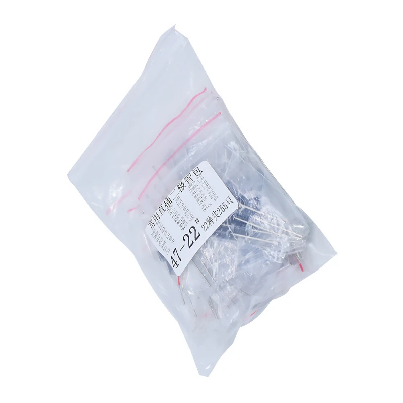 255PCS 22 values Fast Recovery Rectifier Diode Schottky Diodes Kit 1N4001 1N4004 1N4007 1N4148 1N5399 1N5408 1N5819 6A10 10A10