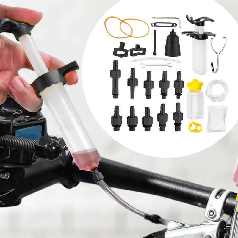 

Hydraulic Bikes Brake Kit Brake Fluid Bleeder Kit Leak-Proof Lightweight Aluminum Body Bleeder Set For Steering Sports Rim