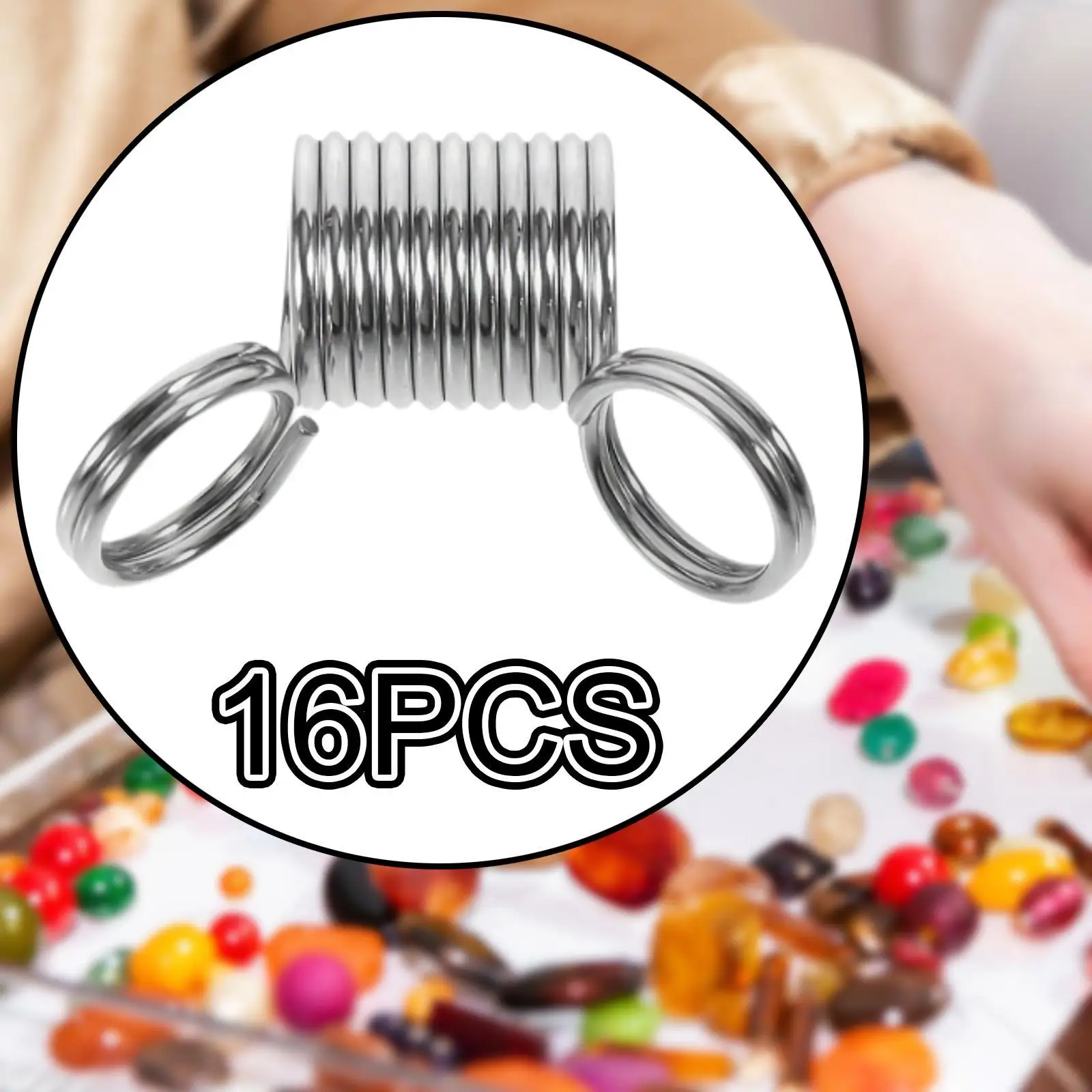 16x Spring Clips Beading Tools for Jewelry Making Necklace Making Practical