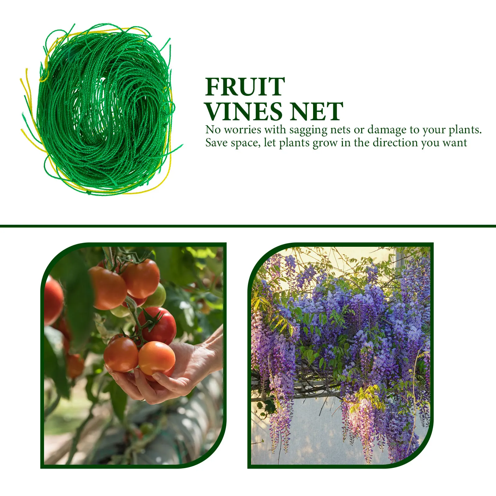

2 Sets Plant Climbing Garden Trellis Netting For Vines Flowers Vegetables Bean Vine Support Flexible Durable Gardening Tool