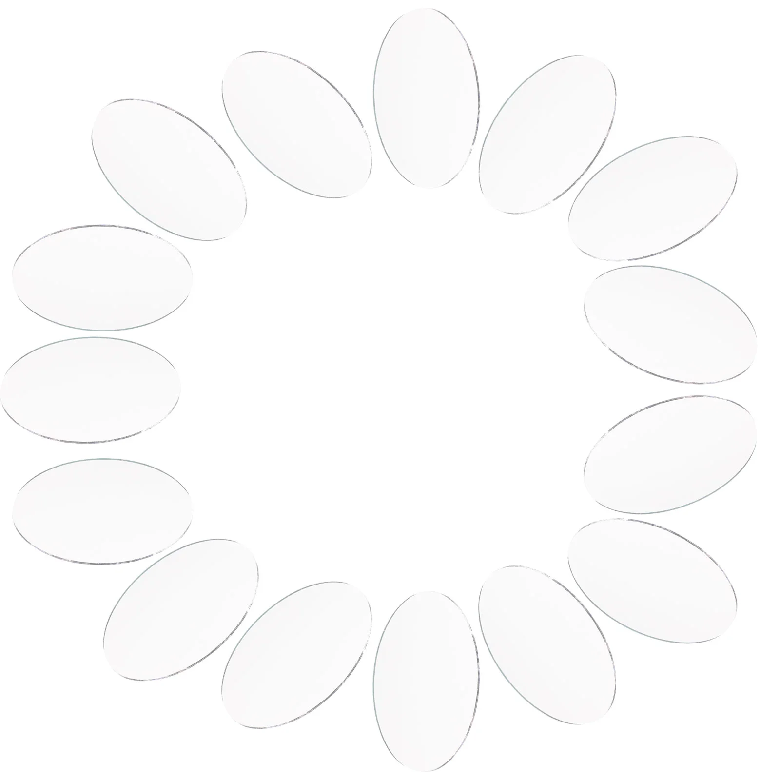 

20 Pcs Small Mirror Alloy DIY Lens Round Women's Make up Mini Make-up Oval