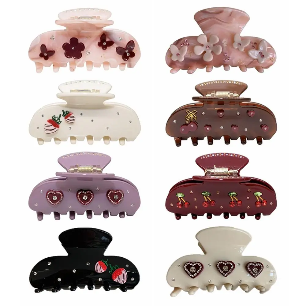 

Fashion Acetate Hair Gripper Fashion Headdress Flower Heart Series Hairpin Headwear Hair Accessories Hair Grasp Party