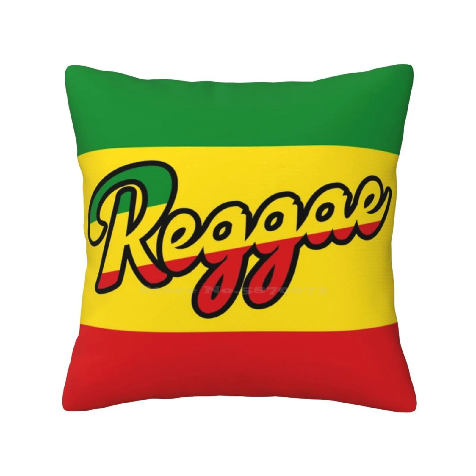 Reggae Art With Rastafari Flag Colors Pillow Cover Hug Pillowcase Reggae Music Rasta Fari Flag Rastafari Flag Reggae Flag