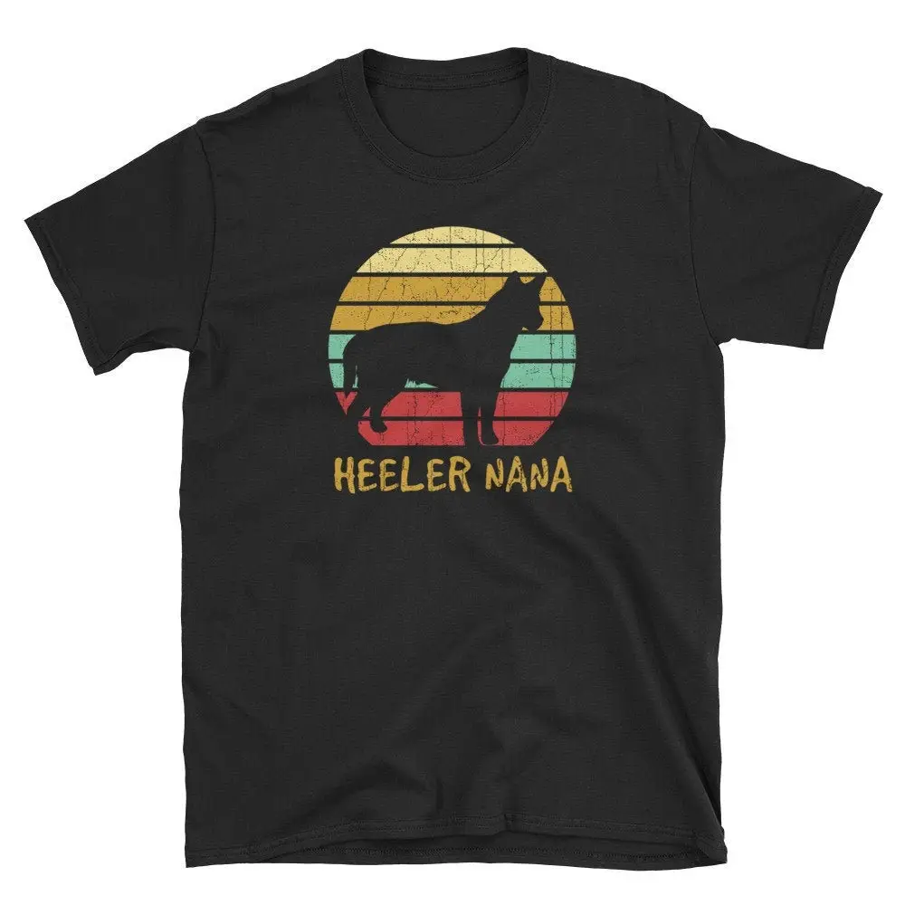 Heeler Nana T Shirt Grandmom Grandmother Grandma Australian Cattle Dog Lover Gif Blue Red