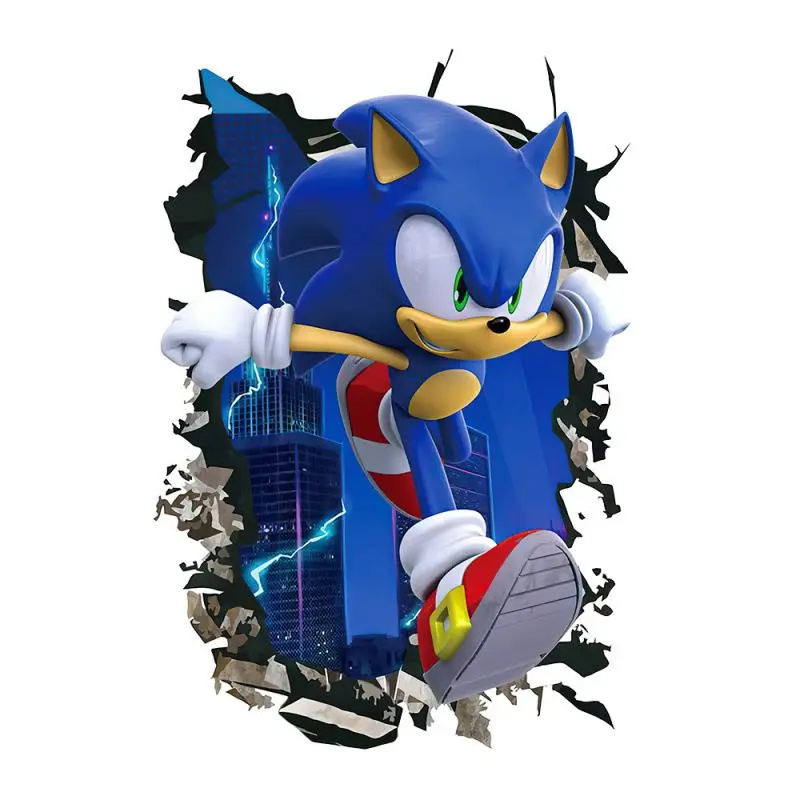Sonic The Hedgehog Self-Adhesive Sticker Cute Fashionable Personalized Waterproof Poster Sticker Gift for Friends on Holidays view 6