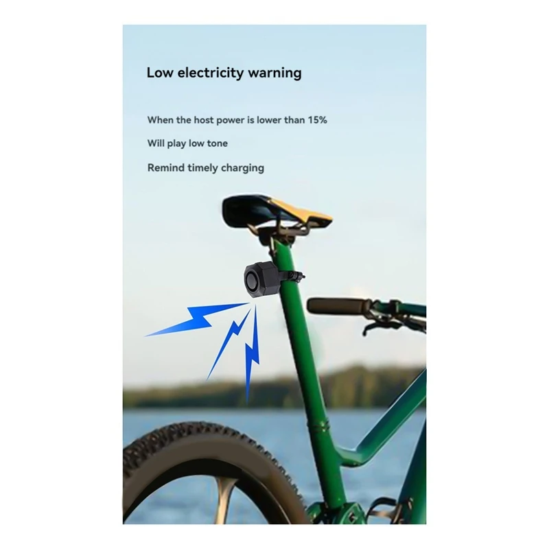 Велосипедная вибрационная сигнализация с зарядкой через USB, охранная сигнализация для мотоцикла и велосипеда с дистанционным управлением-ABJU