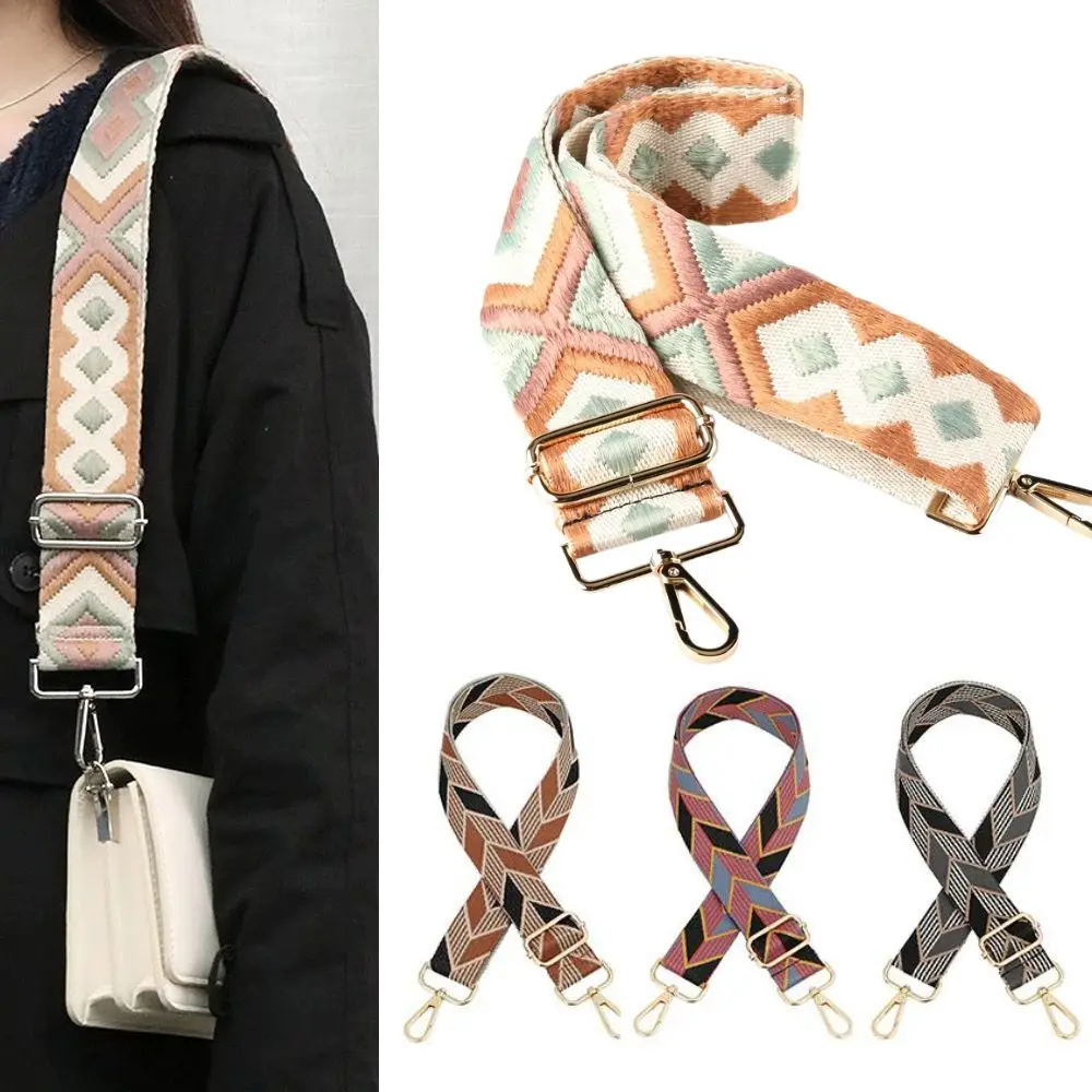 Ethnic Style Bag Belt Bag Handle 130cm Removable Bag Strap Adjustable DIY Shoulder Handbag Accessories Handbag Straps Bag Part