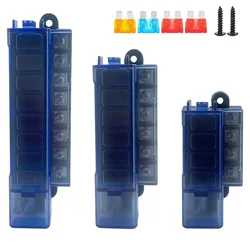 4/6/8 Ways Circuit Fuse Block #5045 ST Blade Fuse Box with Cover for Car Boat Marine