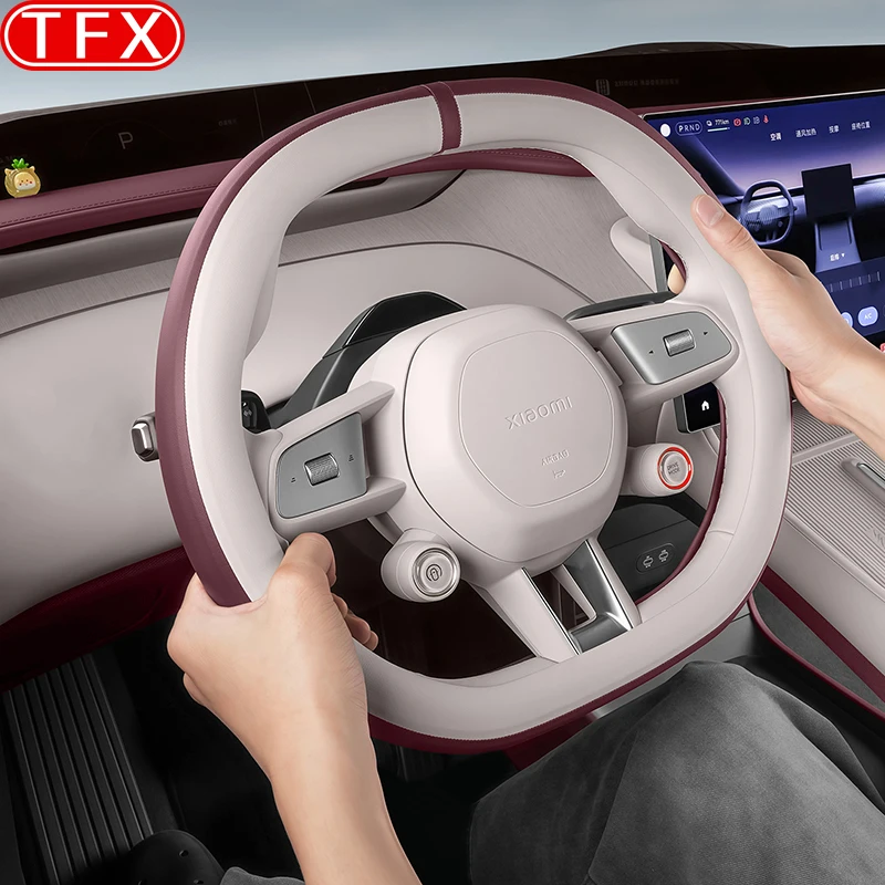 

For Xiaomi YU7 2025 2026 Car Steering Wheel Cover All-Season Universal Ultra-Thin Breathable Anti-Slip Grip Cover Accessories