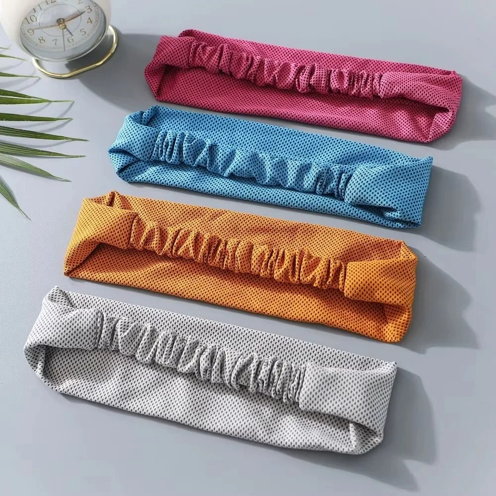 Lightweight Breathable Sport Headband Sweat Absorbent Quick Dry Cool Elastic Headband Fitness Sweatband Fitness