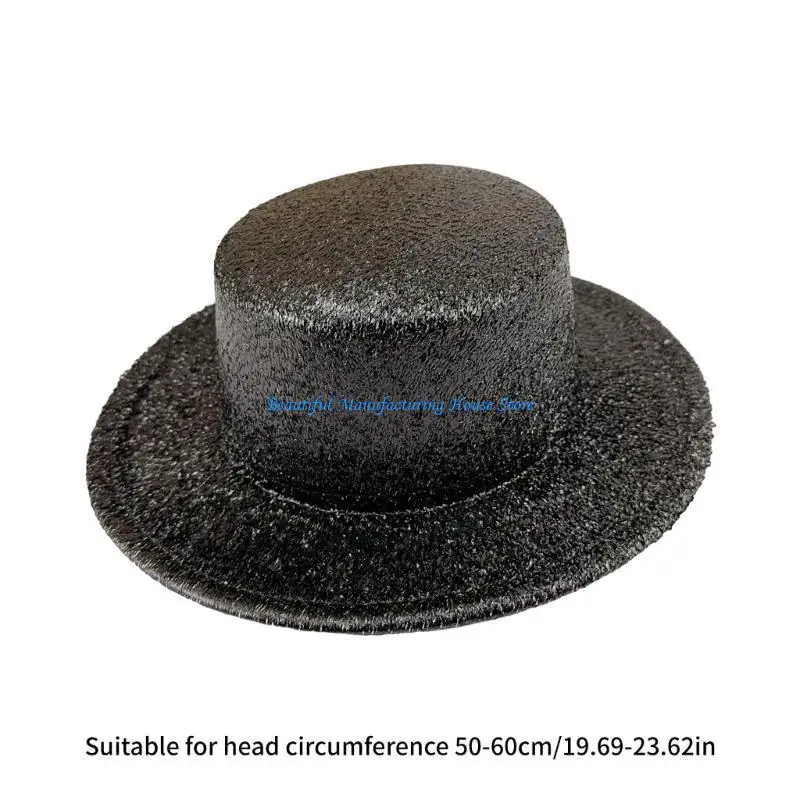 قبعة نادي بنما E56A قبعة لامعة لامعة لحفلات الكوكتيل في ديسكو هاوس