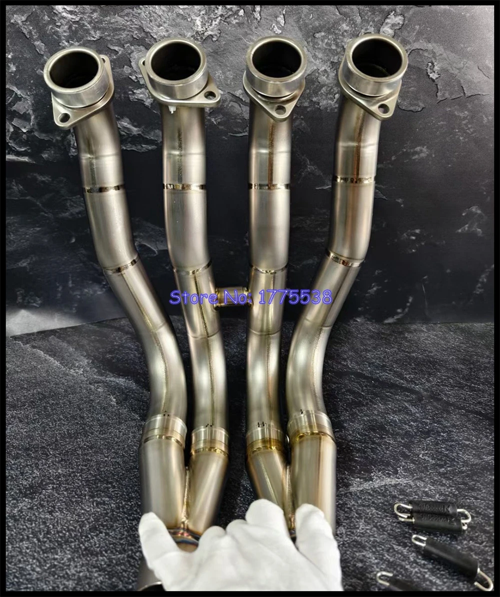 Titanium Alloy for Yamaha YZF R1 R1M 2015-2024 Motorcycle Exhaust Syetem Manifold Header Collector Front Pipe Exhaust Muffler