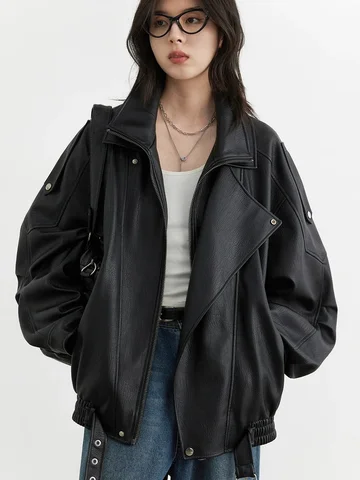 Женская куртка CHIC VEN из искусственной кожи - стиль и комфорт — изображение товара