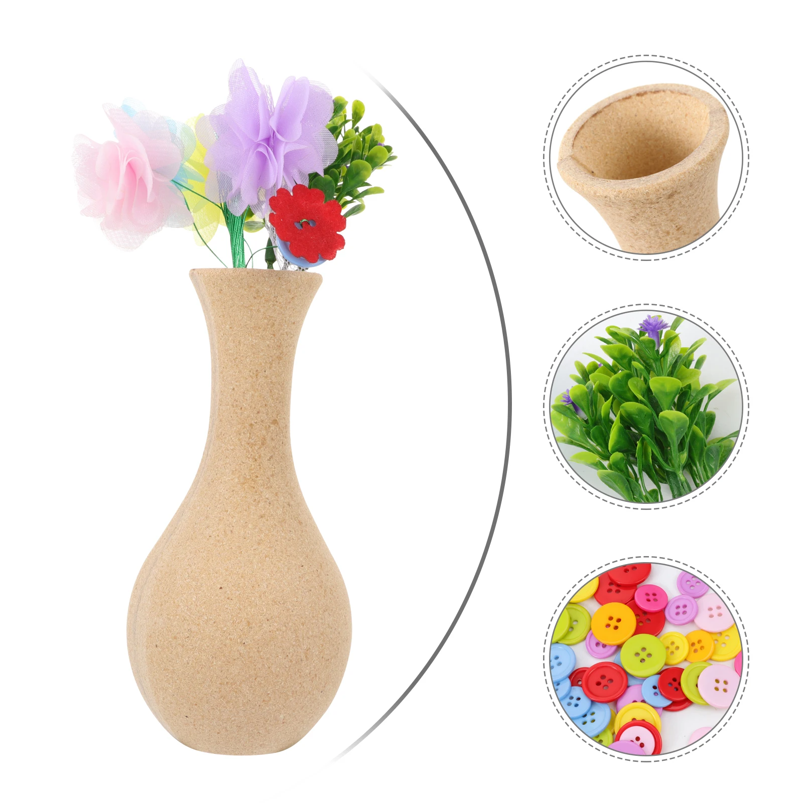 

2 set 2 Sets Flower Craft Kit For Kids Vase Art Diy Activity Handmade Gift Party Holiday Decoration Creative Kids Craft Set Safe