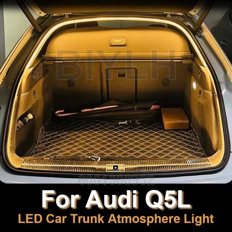 

Светодиодный светильник багажника для Audi Q5L, индивидуальный интерьер автомобиля, приветственный свет, освещение хвостового ящика, автомодификация, детали