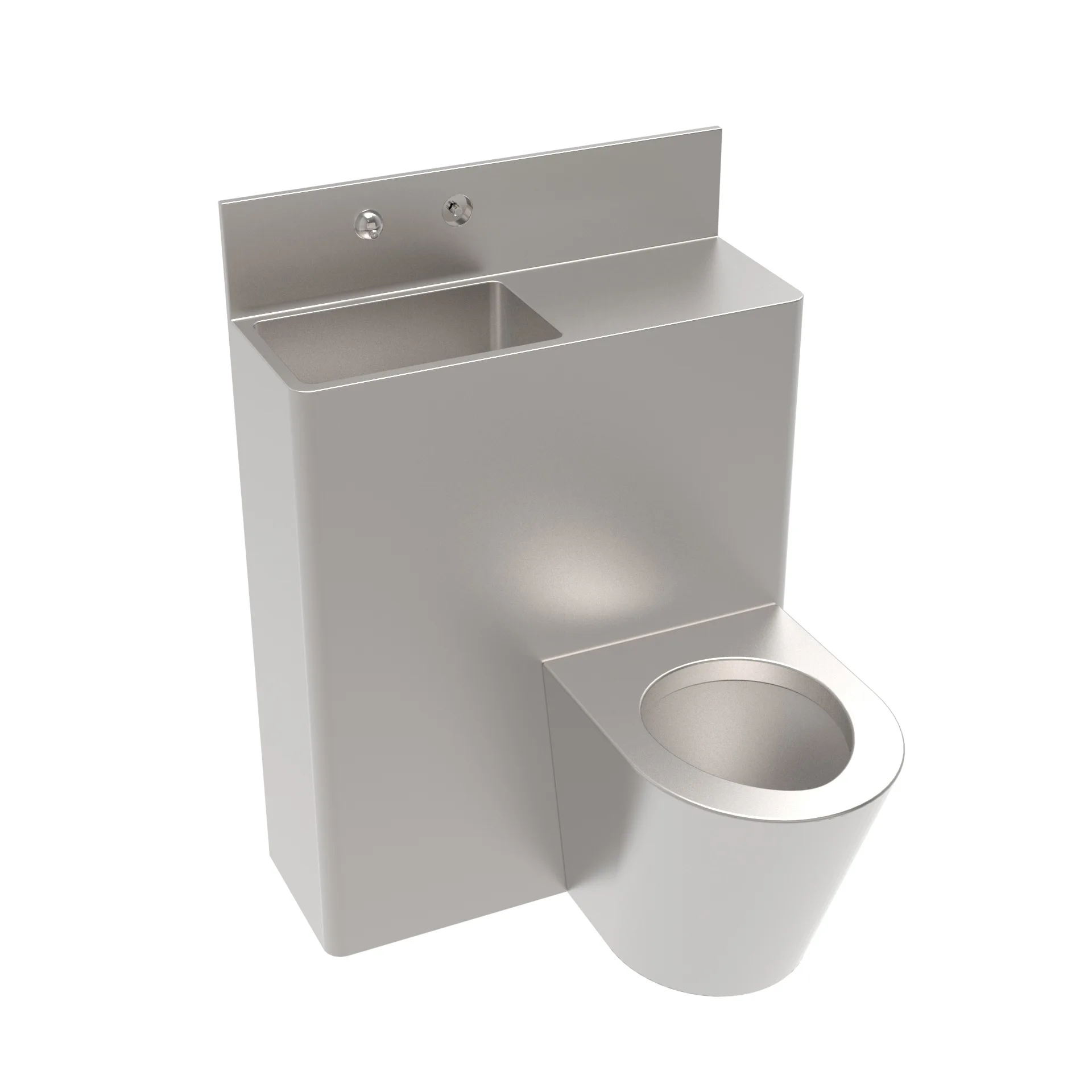 Engineering custom 304 stainless steel toilet, prison engineering floor-to-ceiling one-piece wash basin toilet