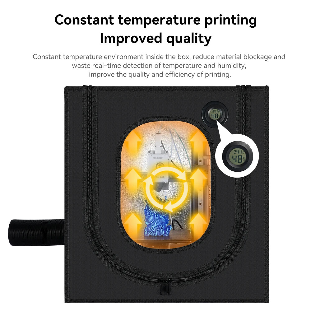 

Bambu Lab A1 Mini Waterproof Protective Cover Shell Kit with LED light and constant temperature size 45 * 48 * 55cm unisex