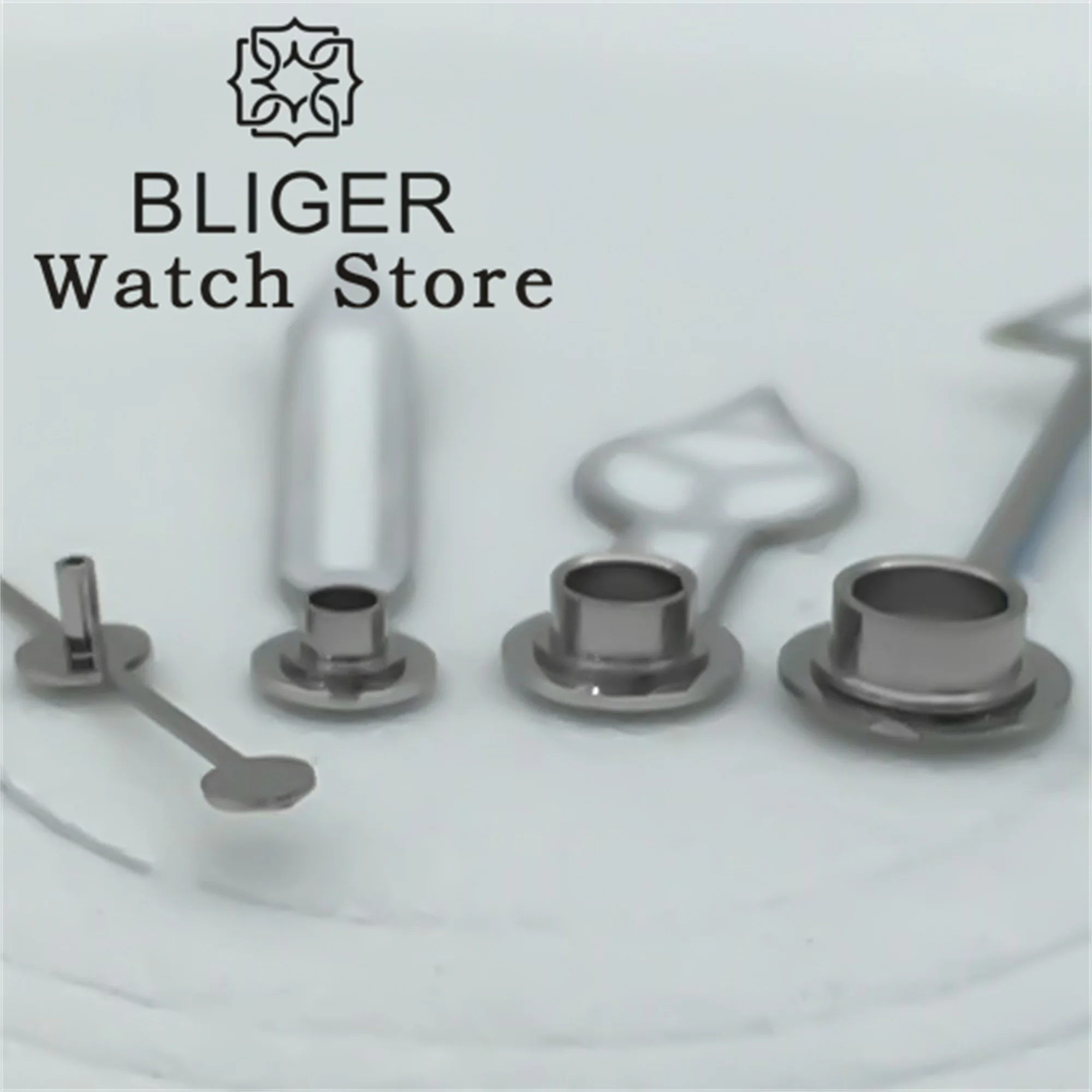 BLIGER-Juego de manecillas de reloj BLIGER, plata, oro, negro, oro rosa, con C3 verde luminoso, accesorios de reloj con movimiento Ronda 515