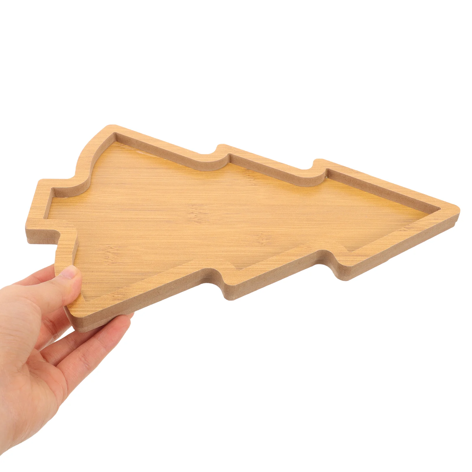 Christmas Tree Tray Dinnerware Creative Dish Cheese Food Plate Wooden Dessert Xmas Shaped Fruit Man