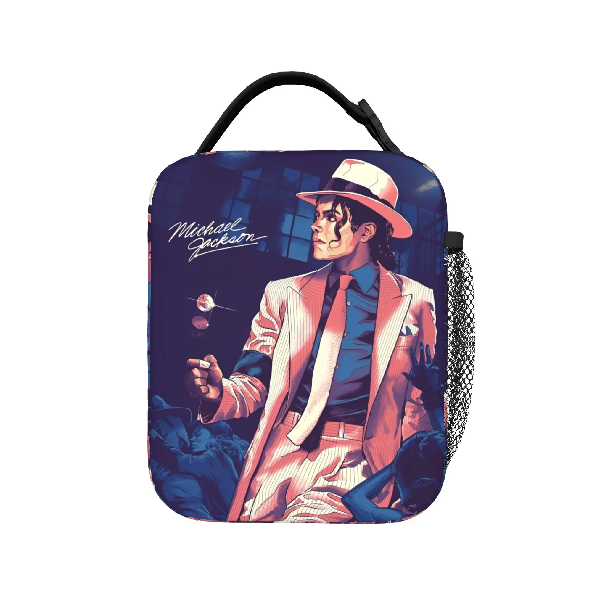 MJ king of pop Rock Disco  Insulated Lunch Bag High Capacity Reusable Cooler Bag Tote Lunch Box Office  Picnic Girl Boy