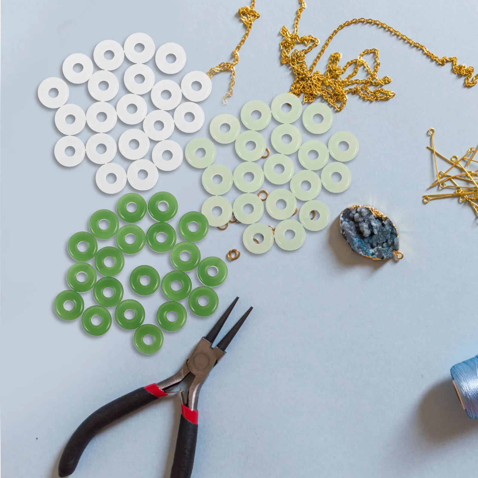 60pcs Peace Symbol Buckle Pendants for DIY Jewelry Making – Spacer Beads for Bracelets & Necklaces