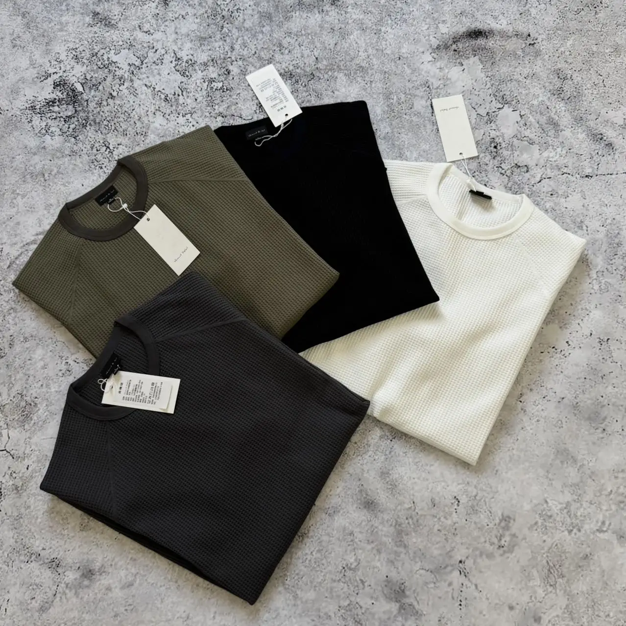 

Футболка Versant Soleil 25SS Air Waffle с отчетом о проверке качества, молодежная модная футболка с длинным рукавом и круглым вырезом, стандартный крой