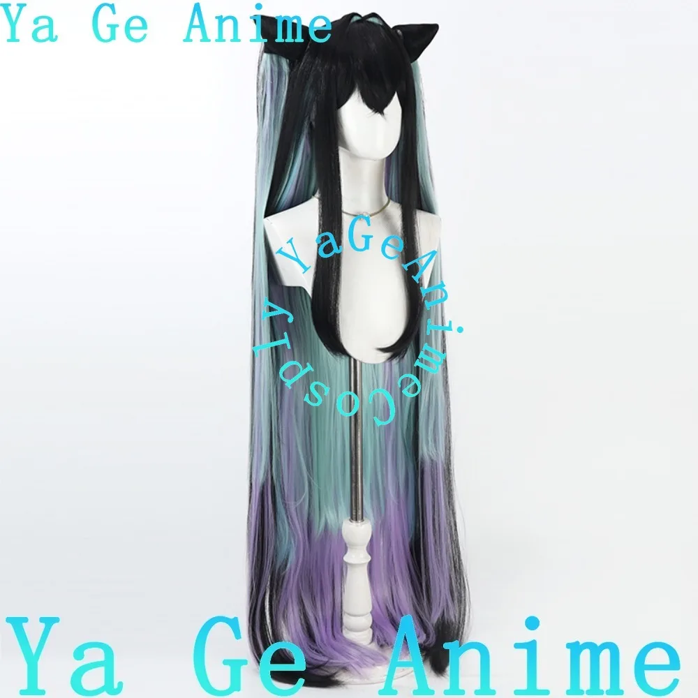 Perruque de Cosplay petite sirène, chignons détachables, dégradé de jeux d'anime, fête de carnaval d'halloween, cheveux synthétiques résistants à la chaleur