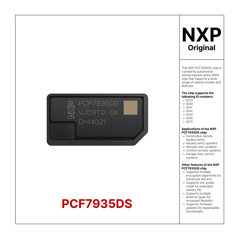 1/5/10PCS Original OEM NXP PCF7935 DS Transponder Chip Virgin Unprogrammed ID33 40 To 44 For BMW Fiat Ford Renault VW Locksmith