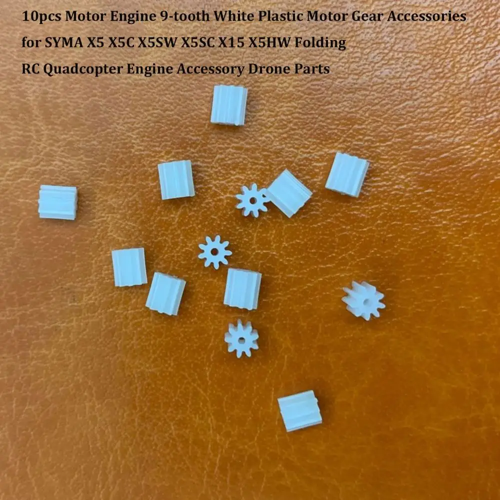 10개 9-치 모터 기어 액세서리 흰색 플라스틱 접이식 쿼드콥터 부품 모터 엔진 기어