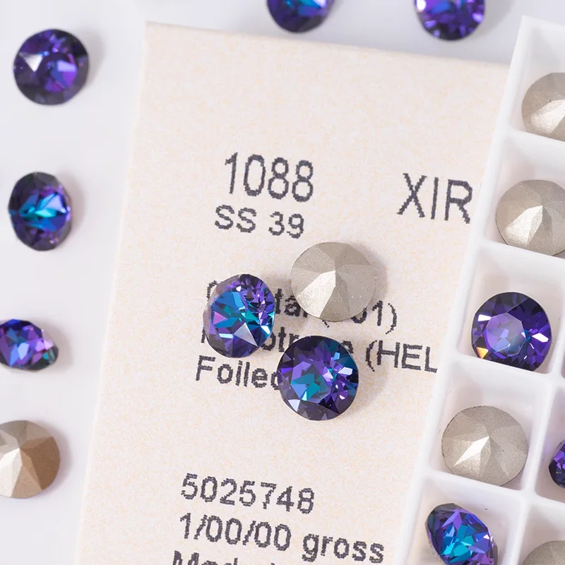 NEW Genuine Crystals from Austria 1088 XIRIUS Chaton For Nail Art DIY Earrings Jewelry Pointed Back Foiled Rhinestone Strass