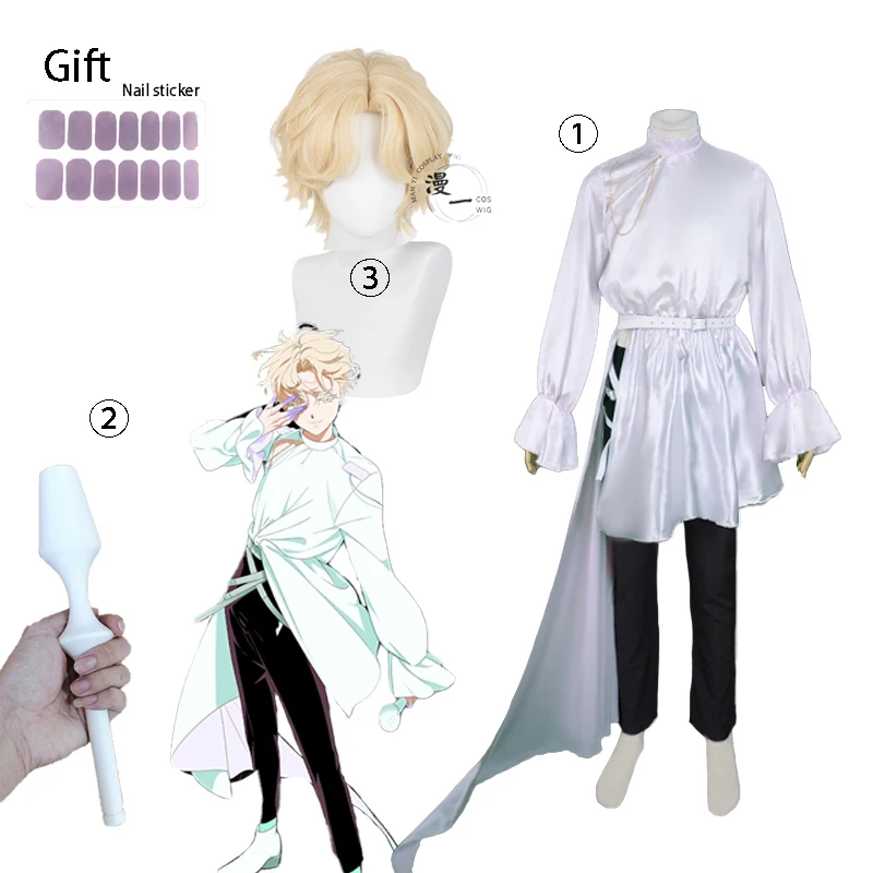 Alien Stage Luka Cosplay Costume Wig Top Pants Anime Idol Cosplay Role Playing Party Suit Mens Fancy Halloween Carnival Outfit — zdjęcie 6