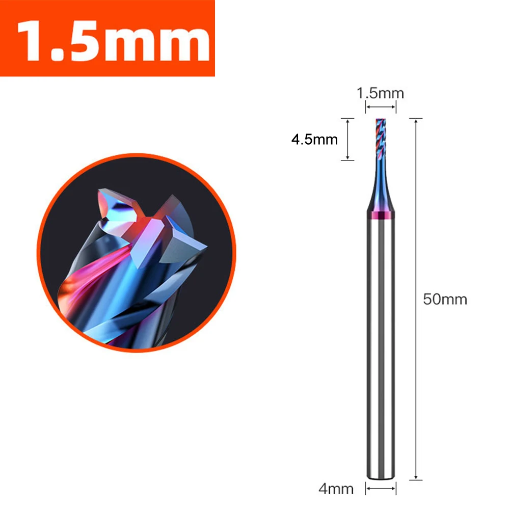 1X4DX50L-4F كربيد مربع مطحنة أداة انحراف دقة تمديد خدمة الحياة عالية الجودة المواد الصلبة الطحن الصناعي