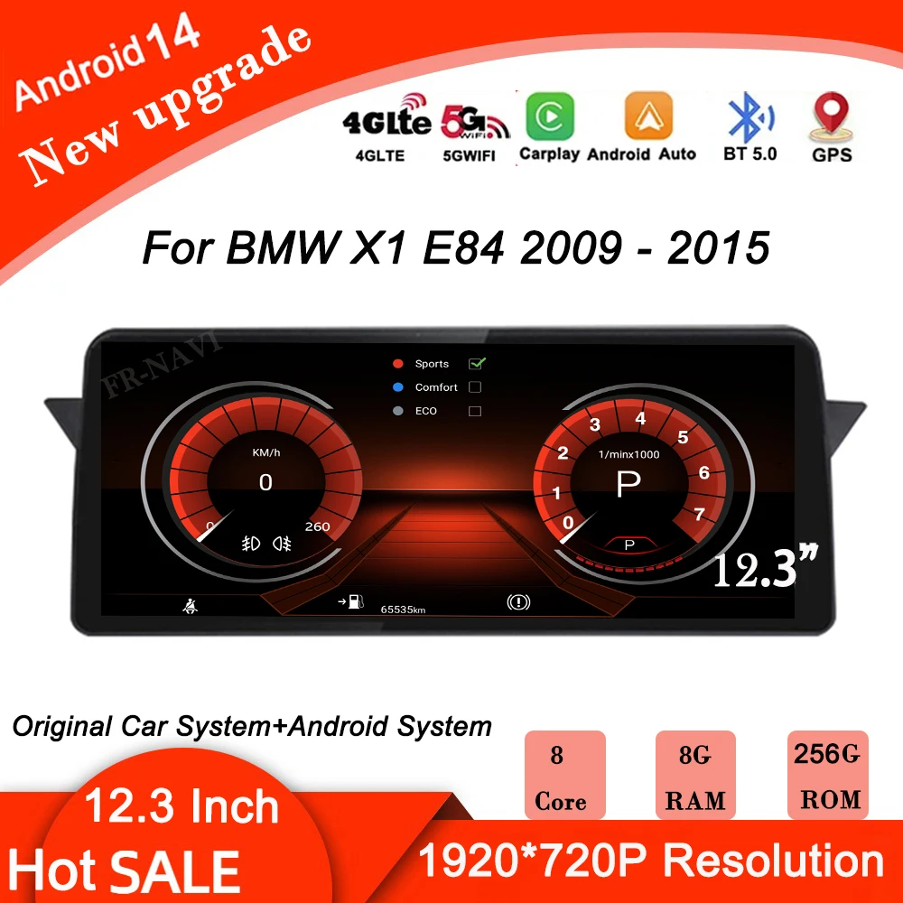 8 Core Android 14 IPS For BMW X1 E84 2009 - 2015 iDrive / CIC System Car Radio Stereo Video Player Multimedia GPS Navigation