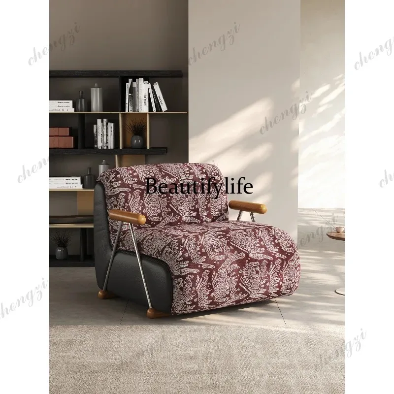 F4567 Teacher single sofa living room balcony retro wind lazy sofa chair leisure chair removable and washable