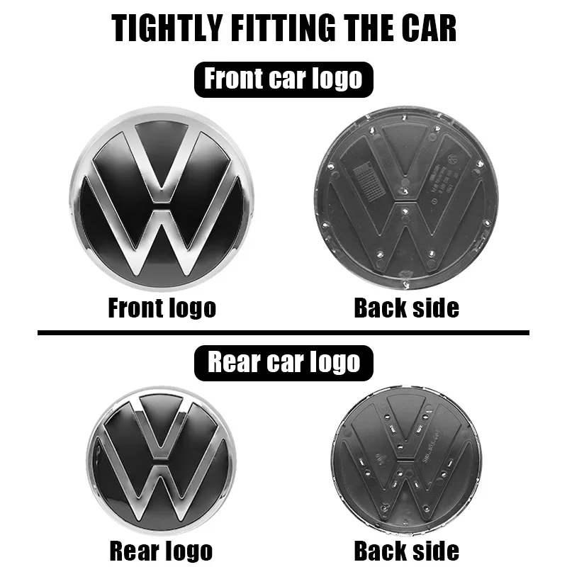 

1Pcs ABS Car Front Grille Emblem Rear Trunk Logo For Volkswagen VW Polo 2019 2020 2021 2022 2023 2024 Badge Sticker Accessories