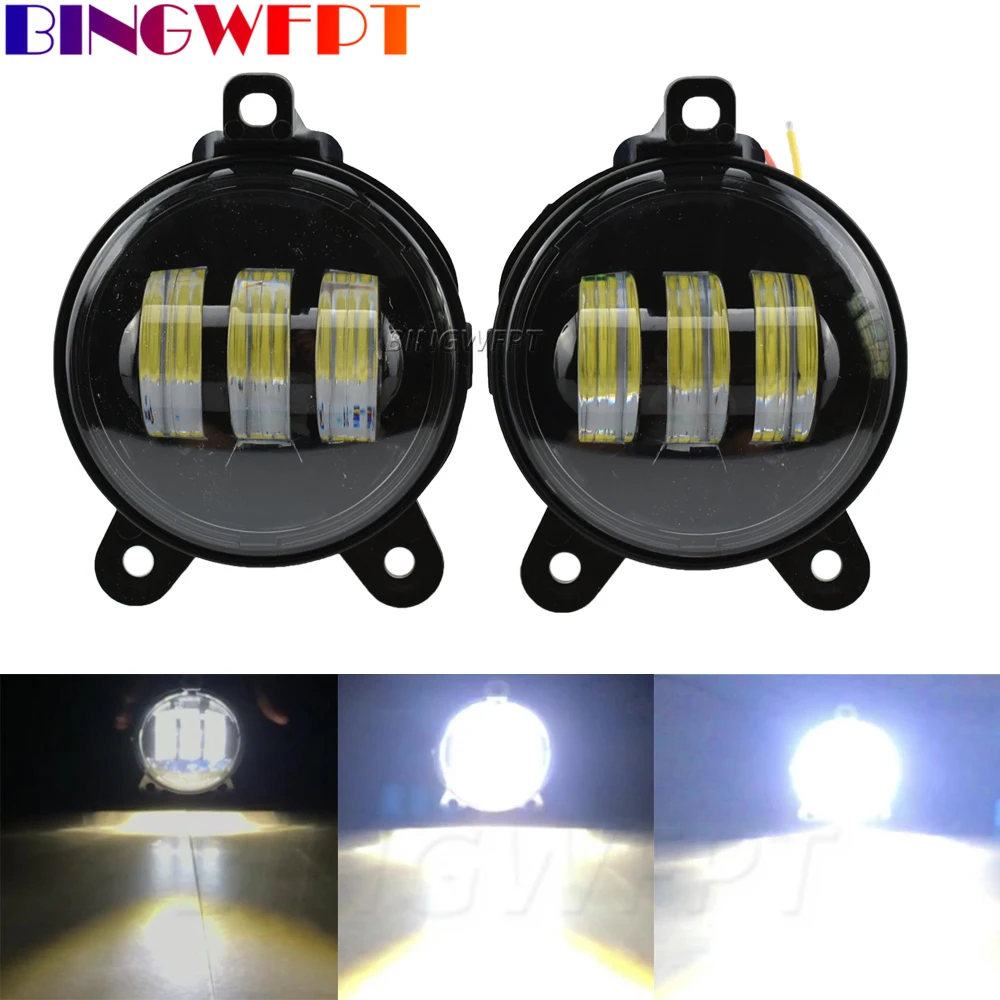 NEW LED Fog Lights For Lada Priora Niva Chevrolet Gazelle Next 2Pcs Fog Lamps Anti-Fog Lamps H11 LED DRL White Light Turn Signal