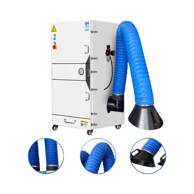 Industrial Mobile Dust Collector Pulse Bag Filter Cartridge Clean Equipment for Air Treatment Factory's Smoke Polishing Motor