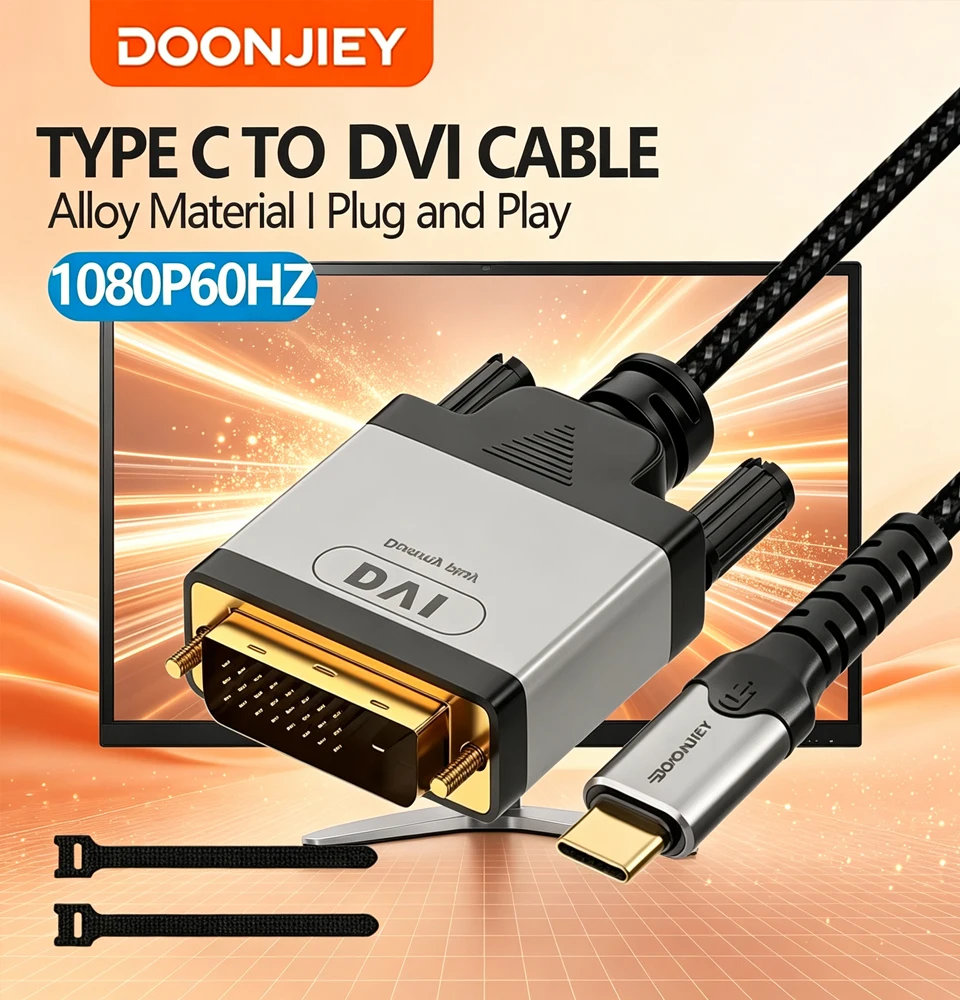 adaptador-doonjiey-de-66-pes-tipo-c-para-dvi-cabo-usb-tipo-c-para-dvi-compativel-com-thunderbolt-3-4-macbook-pro-2023-m2-m3-e-ipad-pro