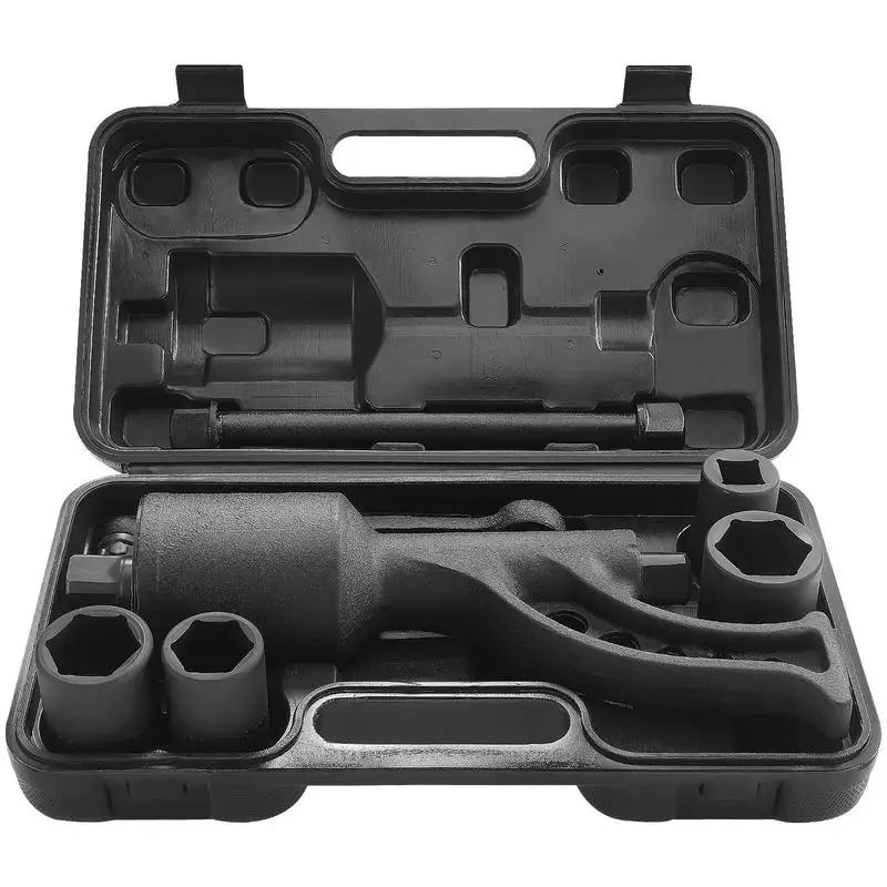 Torque Multiplier, 1 Inch Drive Lug Nut Wrench/Multiplier Heavy Duty Torque Multiplier Wrench Set, 1:64 6,800N.m Lug Nut Remover, Includes 4 Sockets (21-41mm) and Storage Case