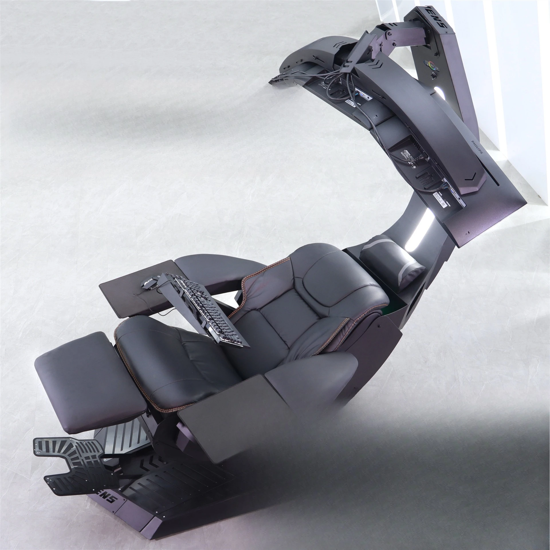 Computer-Cockpit mit Schwerelosigkeit, E-Sport-Spielhütte