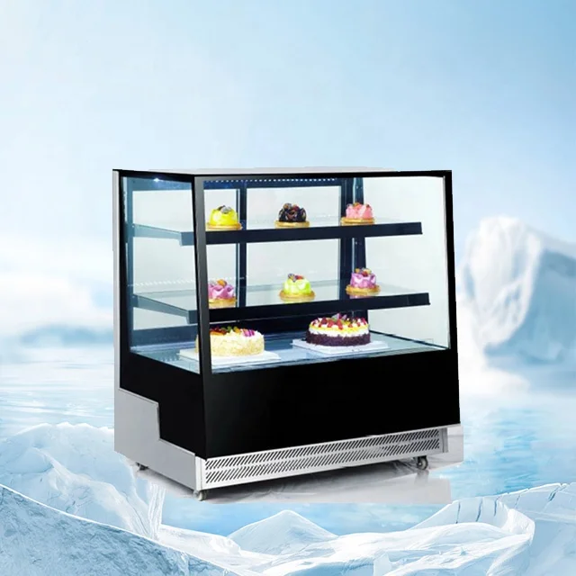 

Commercial Cake Keep Fresh Showcase Refrigerator 3 Glass Floors Cake Display Cabinet Refrigeration For Shop