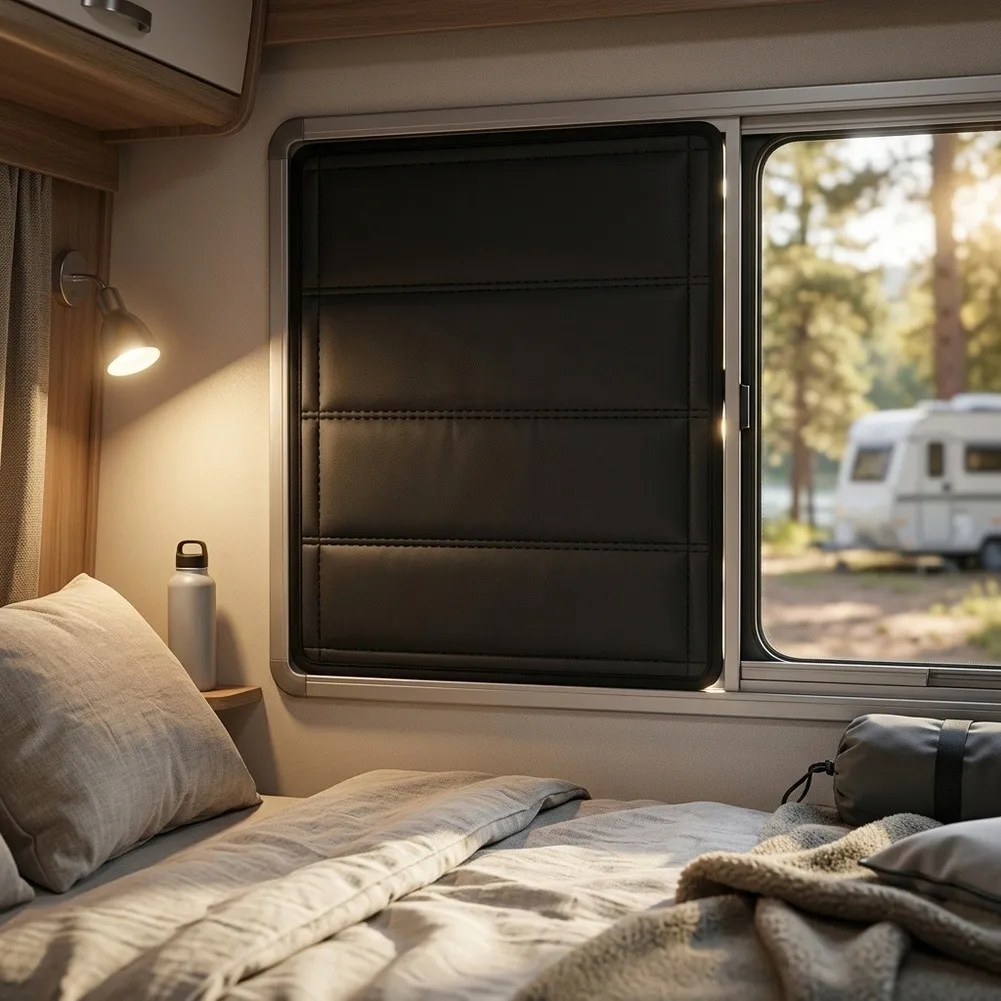 Foldable Blackout Window Curtain Warm Insulation Shade For RV Car Travel Home Indoor Air Quality Parts Accessories