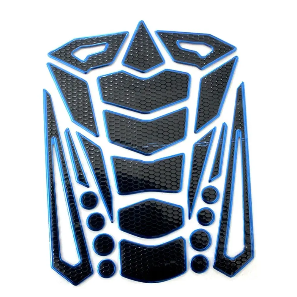 Motobike Supplies Car Decoration Motorcycle Fuel Tank Stickers Modification Accessories 3D Fish Bone Decals Coloful Edge